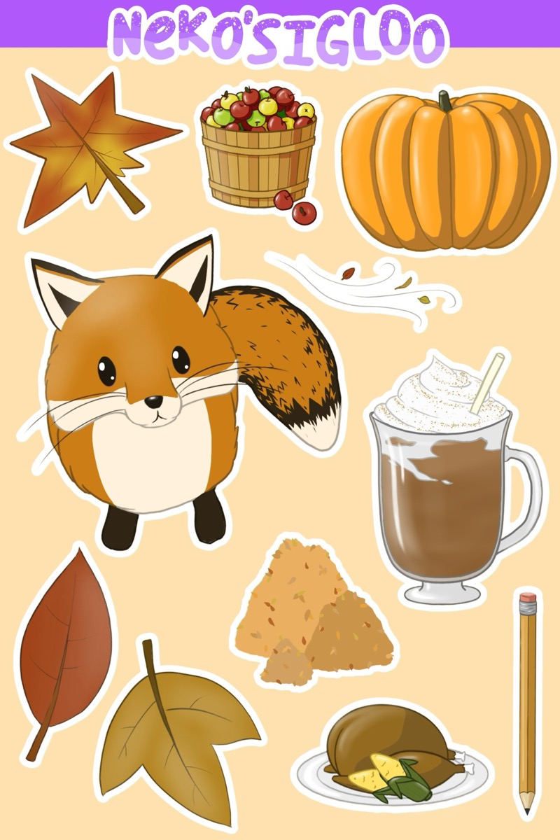 Fall stickers